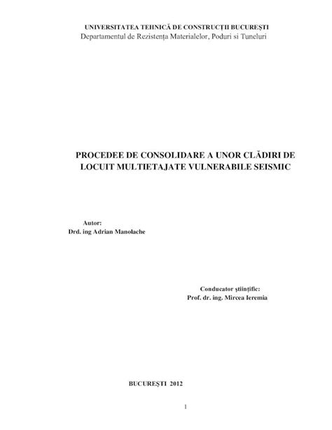 Pdf Procedee De Consolidare A Unor Cl Diri De Digilib Utcb Ro