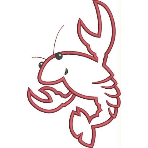 Crawfish Applique And Fill