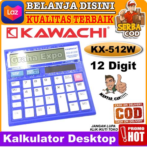 Kawachi Kalkulator Desktop Calc Electronic Calculator Elektrik Kx W