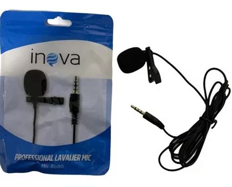 Microfone De Lapela Inova Mic Cor Preto Mercadolivre