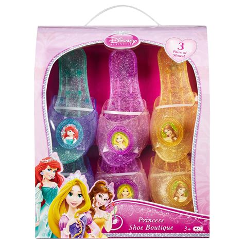 Disney Princess Shoes 3 Pk Cinderella Snow White Aurora Toys