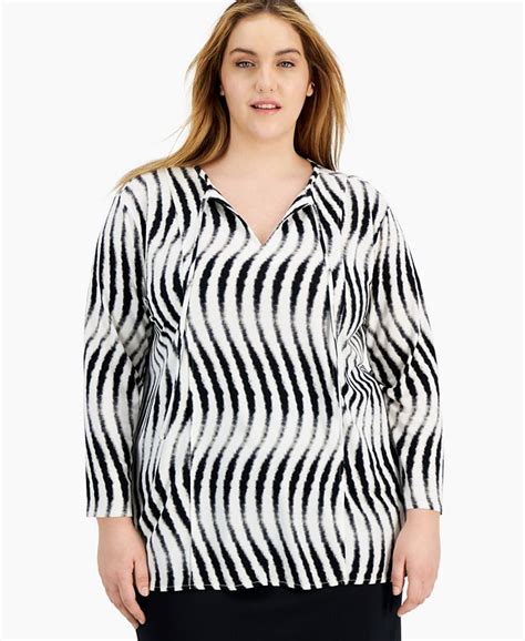 Alfani Plus Size Printed Tunic Created For Macys Macys