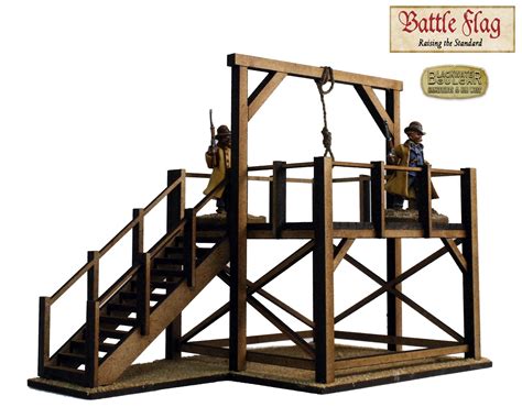 28mm Wild West Model Gallows Hangem High Battle Flag