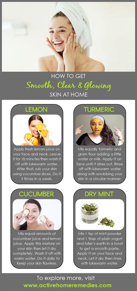 How To Get Smooth Clear And Glowing Skin At Home Active Home Remedies