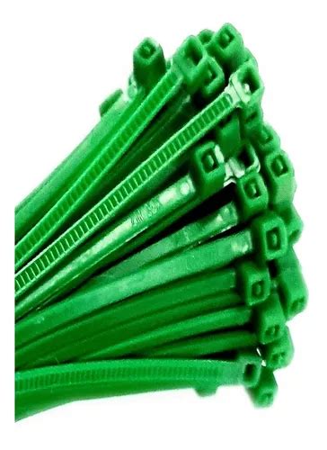 Precintos De Nylon Color Verde Medidas20cm X 100 Unidades En Venta En