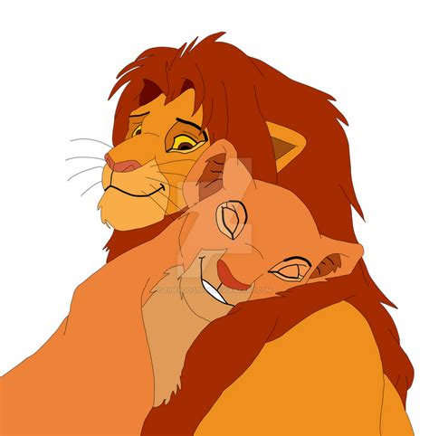 Simba and Nala Colored - Updated by Tiffani-Amber on DeviantArt