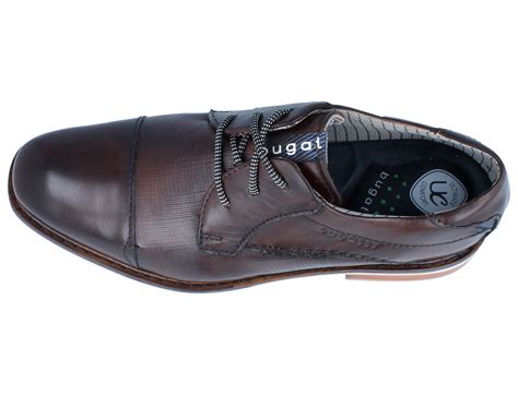 Bugatti Firmin Exko Dark Brown Leder Halbschuhe Bugatti Herren