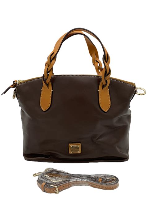 Dooney Bourke Smooth Leather Celeste Satchel Brown Jender