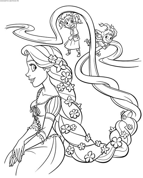 Coloriage De La Princesse Raiponce Haut Coloriage HD Images Et