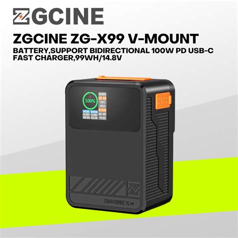 ZGCINE ZG X99 V Mount Battery 99wh Type C 100w