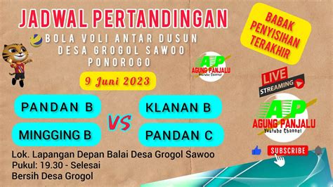 LIVE Streaming Malam Ini Bola Voli Antar Dusun Bersih Desa Grogol