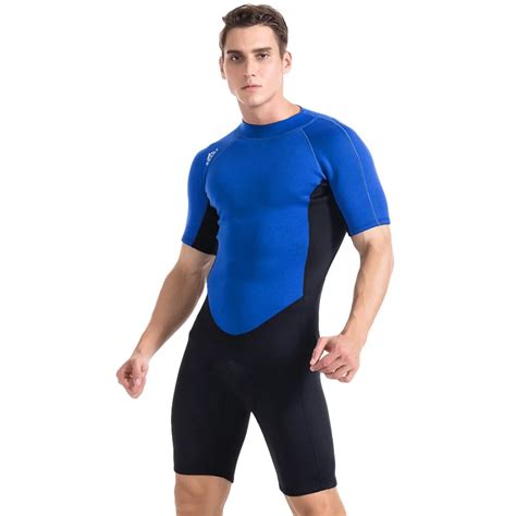 Sbart Mens Professional 2mm Keep Warm One Piece Diving Wetsuit Rubber