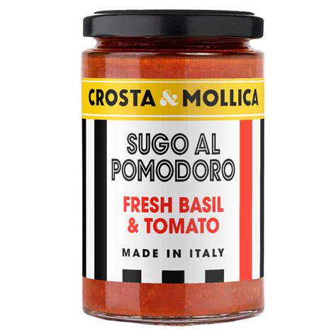 Crosta And Mollica Sugo Al Pomodoro Fresh Basil And Tomato 340g