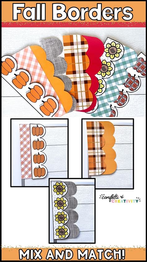 Fall Bulletin Board Borders for the Classroom | Bulletin Board Trim ...