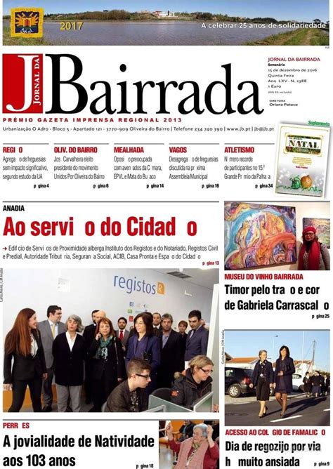 Capa Jornal Da Bairrada