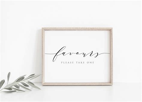 Wedding Favor Sign Favor Sign Template Wedding Favors - Etsy