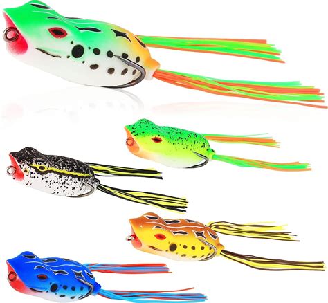 Topwater Soft Frog Fishing Baits For Bass Snakehead Popper Mouth