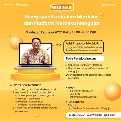 Webinar Implementasi Kurikulum Merdeka Dan Platform Merdeka Mengajar