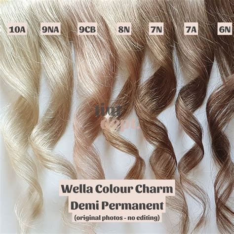 Wella Colour Charm Demi Permanent Light Swatches In Wella Color