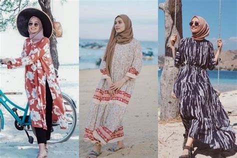 9 Ide Gaya Ootd Hijab Pantai Anggun Dan Modis