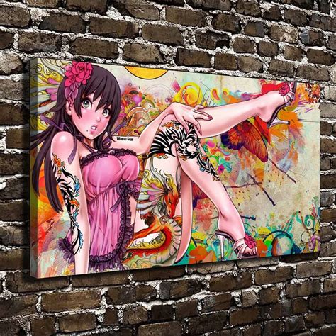 A1246 Sexy Girl Anime Figures Scenery Hd Canvas Print Home Decoration Living Room Bedroom Wall