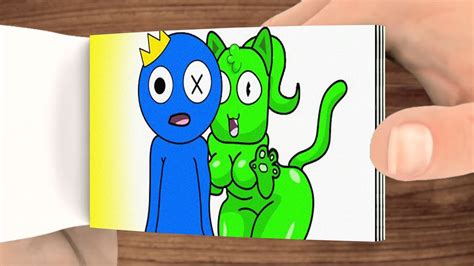 Green X Blue Kiss Rainbow Friends Roblox Rainbow Friends Animation