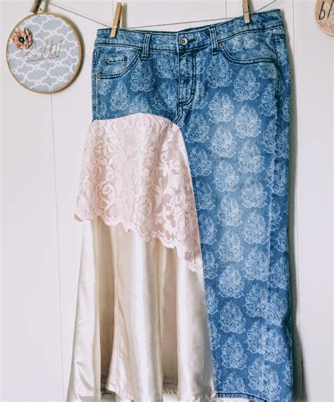 Young Ladies Repurposed Jeans A Lovely Custom Skirt For Those That