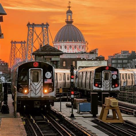 Marcy Avenue Train Station Williamsburg Brooklyn Viewing NYC