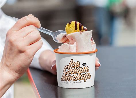 Free Ice Cream Cup Mockup Psd Good Mockups