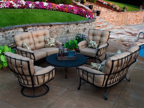 Meadowcraft Vinings Deep Seating Wrought Iron Lounge Set Outdoor