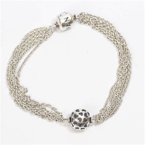 Silver G Pandora Multi Strand Bracelet Property Room