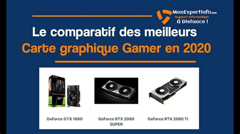 Le Comparatif Des Meilleurs Carte Graphique GAMER En 2020 YouTube