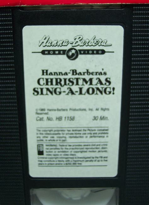 Vintage Hanna Barbera S Christmas Sing A Long Video Etsy