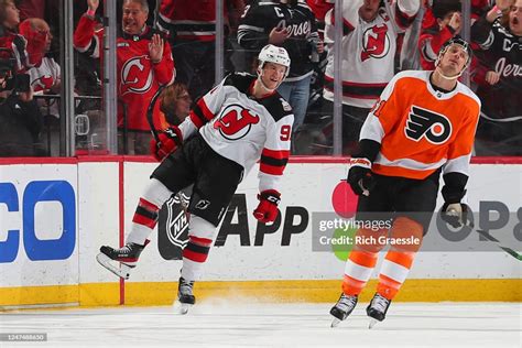 Dawson Mercer Of The New Jersey Devils Celebrates His Goal In The News Photo Getty Images