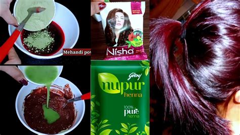 Nisha Mehndi Burgundy Hair Colour Honest Review Demo Burgundy Color