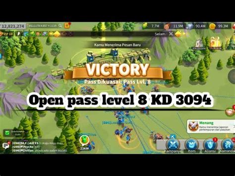 Open Pass Level 8 KD 3094 KVK 1 Kingdoms 3093 3094 3095 3096