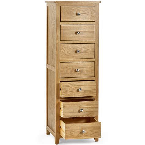 Julian Bowen Mallory 7 Drawer Narrow Chest Of Drawers Wilko