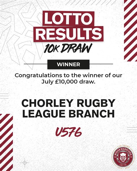 Wigan Warriors on Twitter 𝗟𝗼𝘁𝘁𝗼 𝟭𝟬𝗞 𝗗𝗿𝗮𝘄 Congratulations to the