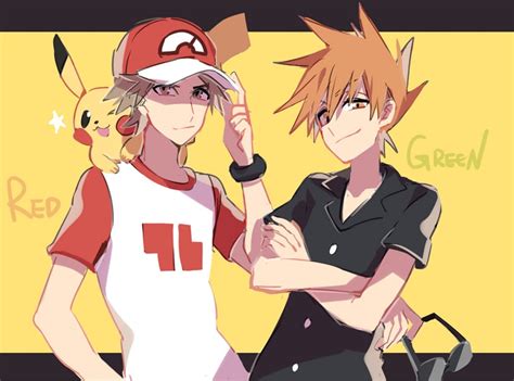 Pikachu Red And Blue Oak Pokemon And 1 More Drawn By Huan Li Danbooru