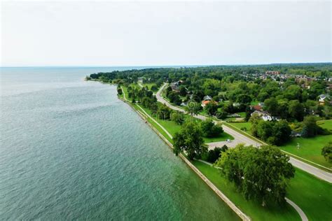 Aerial of the Shoreline at Fort Erie, Ontario, Canada Stock Photo - Image of freeway, outdoors ...