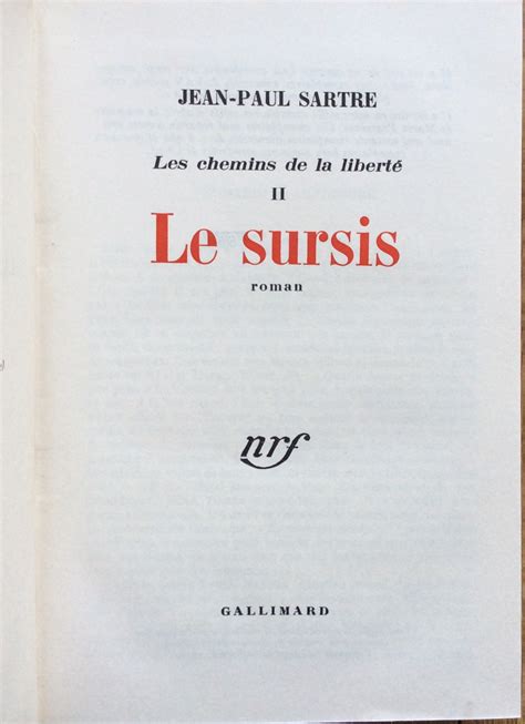 Les Chemins De La Liberté Ii Le Sursis By Jean Paul Sartre Très Bon