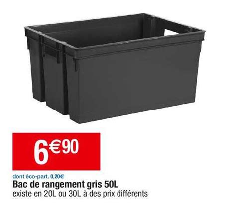 Promo Bac De Rangement Gris L Chez Cora Icatalogue Fr