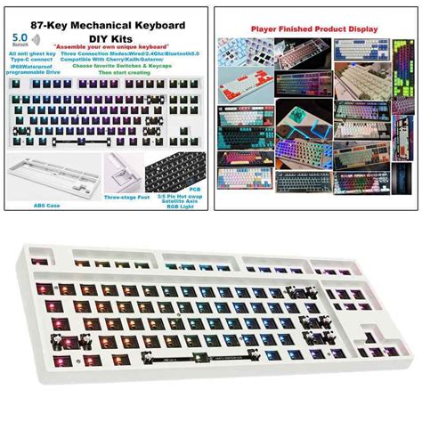 Jual 87Key Mechanical Keyboard Kit Hot Swappable Light Effect White White Di Seller Homyl
