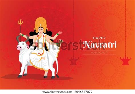 Happy Navratri Wishes Concept Art Navratri Stock Vector Royalty Free