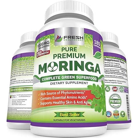 Amazon Moringa Capsules By Pura Vida Moringa Organic Moringa