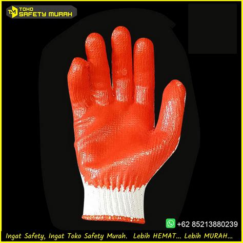 Sarung Tangan Lapis Karet Latex Premium Anti Slip Licin Industrial