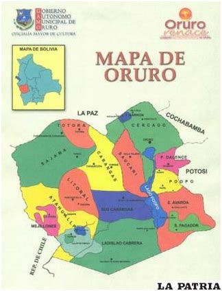 Mapa Politico De Oruro