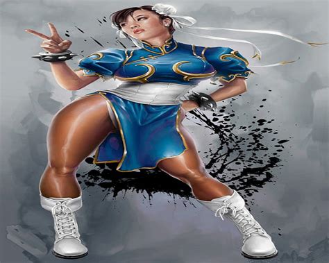 Paz Luchador Callejero Hembra Chun Li Videojuego Chica Anime