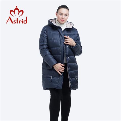 Astrid Jackets Winter Women Plus Size Warm Cotton Long Hooded Windproof