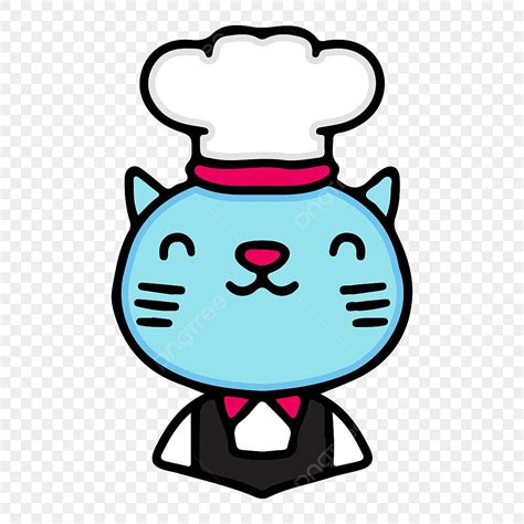 Adorable Cat Chef Mascot Logo With Cartoon Style Adorable Cat Mascot